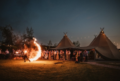 Inkersall at night fire